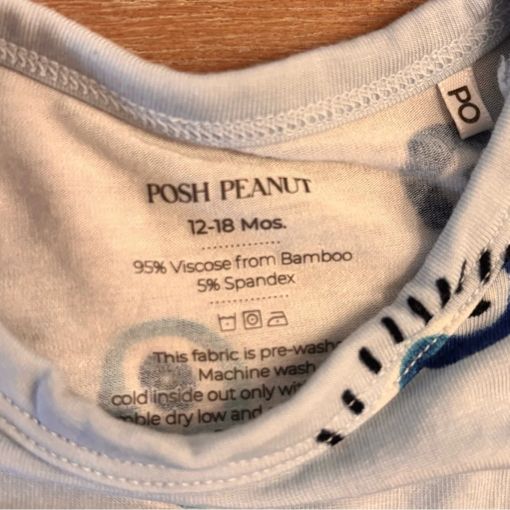 Posh Peanut Fiona Twirl Skirt Slvls Bodysuit Evil Eye Pale Blue, Bamboo, 12-18m